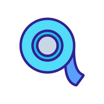 Beginning of roll of electrical tape icon vector outline illustration Ilustración de archivo