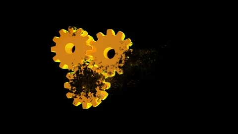 The beginning sign destruction and the end of gears Stock Footage 88945091