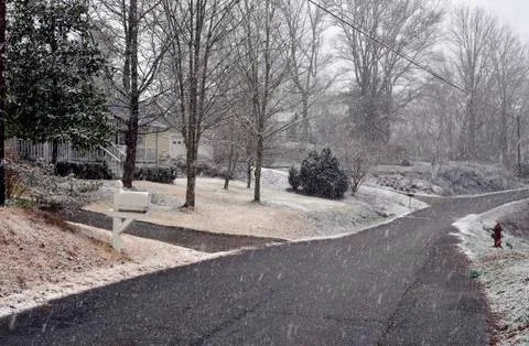 Beginning of a snow storm Stock Photos