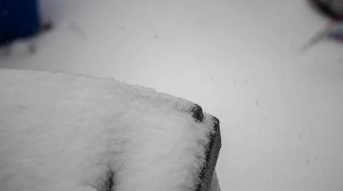 Beginning of snowfall. Stock Photos