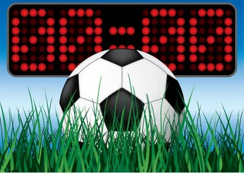 Beginning soccer game. Stock Illustration