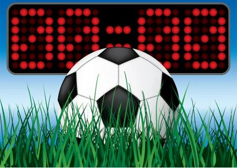 Beginning soccer game. Illustrazione stock