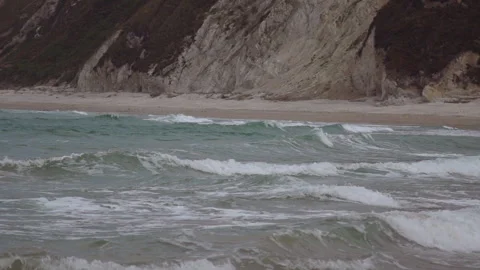 The beginning of the storm on the Atlantic Ocean Stock Footage 159305359