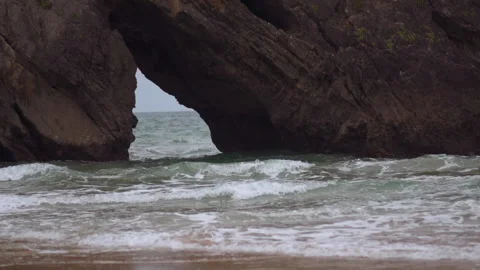 The beginning of the storm on the Atlantic Ocean Stock Footage 159306746