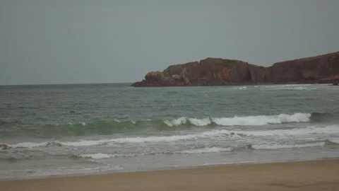 The beginning of the storm on the Atlantic Ocean Stock Footage 159306947