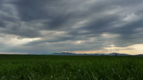 The Beginning of a Storm in the countryside Video stock 236717742
