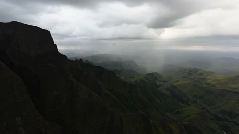 Beginning of the storm - forming rainy clouds and darkening the sky Stock Footage 166411542