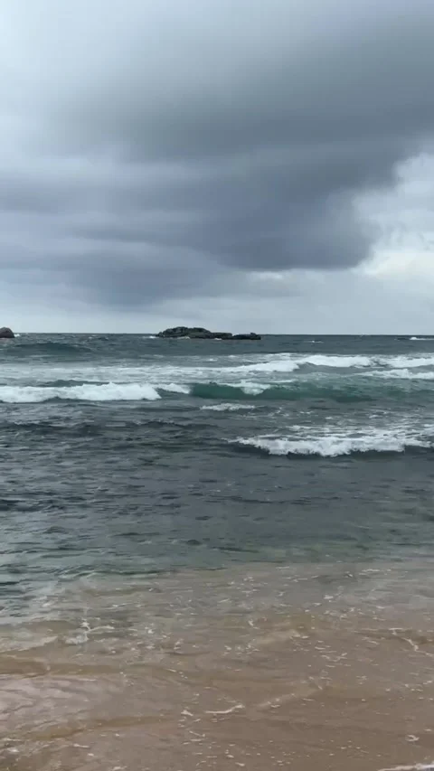 The Beginning Of The Storm In The Indian Ocean Stock Footage 253713914