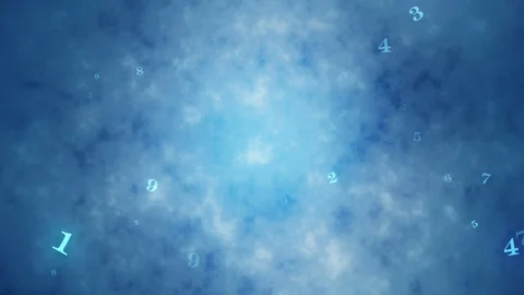 The beginning of time. Temporary space. Numerology Stock Footage 115695220