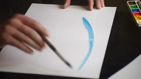 Begins to draw Vídeo Stock 35088288