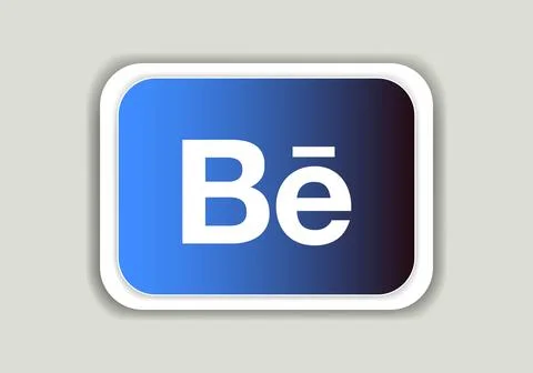 Behance logo sign symbol vector. Mobile apps online service icon. Social Media Stock Illustration