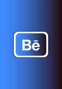 Behance logo sign symbol vector. Mobile apps online service icon. Social Media Stock Illustration