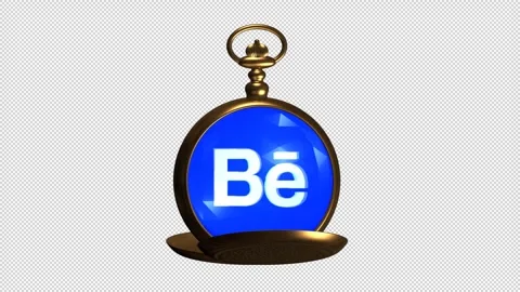 Behance Vintage Icon witrh Alpha Channel Stock Footage 248077226
