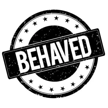 BEHAVED stamp sign black. Stock Illustration