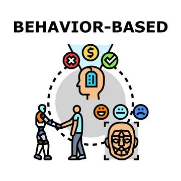 Behavior based artificial intelligence and emotion recognition Stock Illustration
