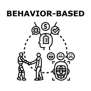 Behavior based artificial intelligence and emotion recognition Stock Illustration