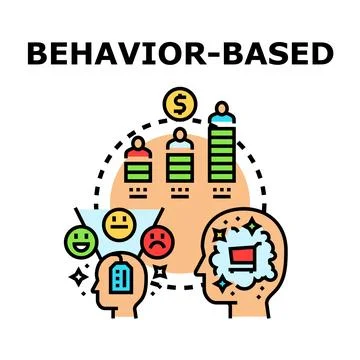 Behavior based customer experience and marketing strategy concept Stock Illustration