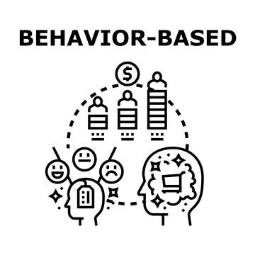 Behavior based customer experience and marketing strategy concept Stock Illustration
