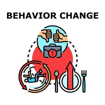 Behavior change process leading to personal growth and self improvement Stock-Illustration