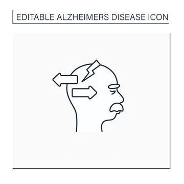 Behavior changes line icon Stock Illustration