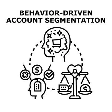Behavior driven account segmentation for business analysis Stock Illustration