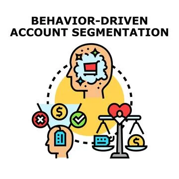 Behavior driven account segmentation for business analysis Stock Illustration