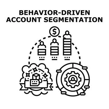 Behavior driven account segmentation optimizing business strategy Stock Illustration