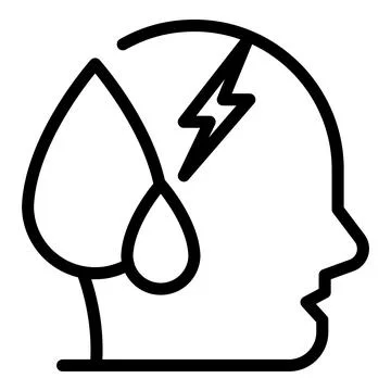 Behavior thinking icon outline vector. Think mind 스톡 일러스트