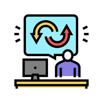 Behavior user color icon vector illustration Stock Illustration