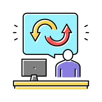 Behavior user color icon vector illustration Illustrazione stock