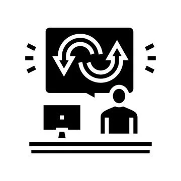 Behavior user glyph icon vector illustration Illustrazione stock