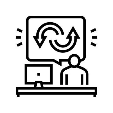 Behavior user line icon vector illustration 스톡 일러스트