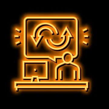 Behavior user neon glow icon illustration Stockillustratie