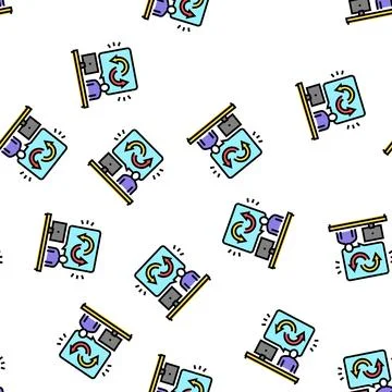 Behavior user vector seamless pattern Ilustración de archivo