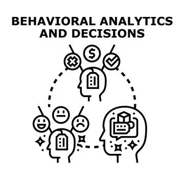 Behavioral analytics and personal decision making process Stock Illustration