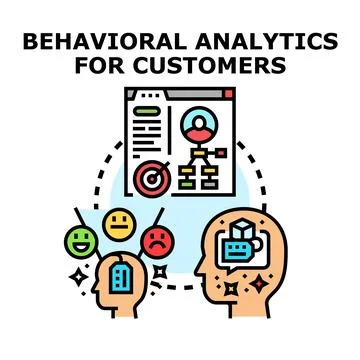 Behavioral analytics for customer journey mapping and engagement Stock Illustration