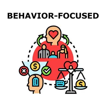 Behavioral approach focusing on human interaction and values Stock Illustration