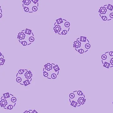 Behavioral changes line seamless pattern 库存插图