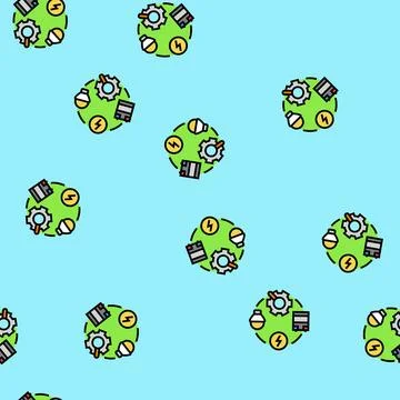 Behavioral changes vector seamless pattern 스톡 일러스트