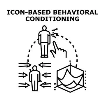 Behavioral conditioning influencing and shaping human behavior Stock Illustration