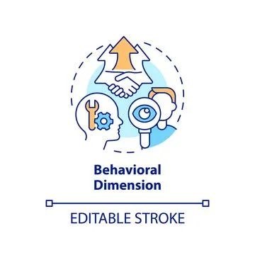 Behavioral dimension concept icon Stock Illustration