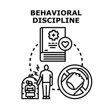 Behavioral discipline improving habits and self control Stock Illustration