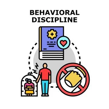 Behavioral discipline improving habits and self control Stock Illustration
