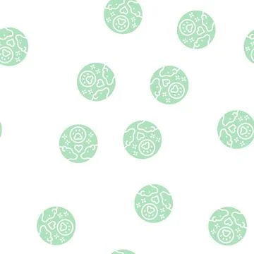 Behavioral ecology glyph seamless pattern Stock Illustration