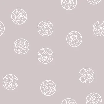 Behavioral ecology line seamless pattern Ilustración de archivo