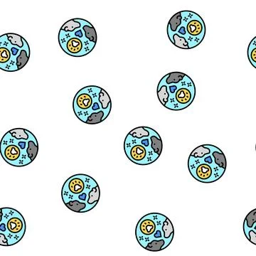 Behavioral ecology vector seamless pattern Stock Illustration