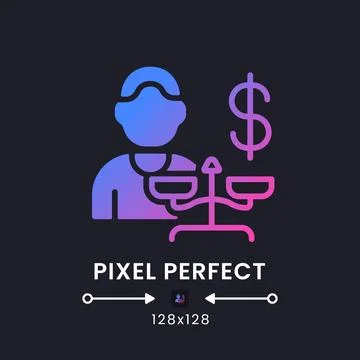 Behavioral economics purple solid gradient desktop icon on black Ilustração Stock