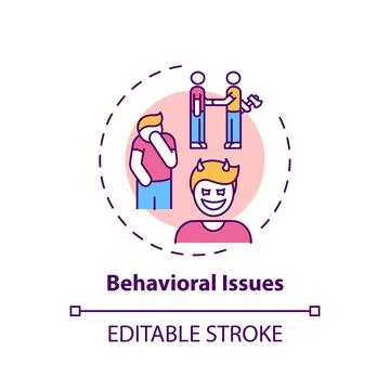 Behavioral issues concept icon Illustrazione stock