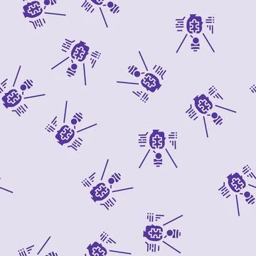 Behavioral pattern analysis hiring glyph seamless pattern Stock Illustration