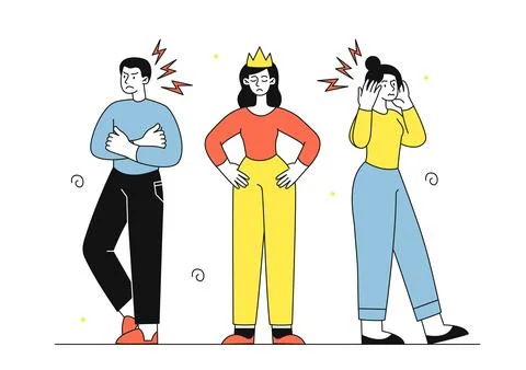 Behavioral problems vector simple Stock Illustration